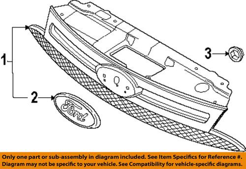 Ford oem 8s4z8200ba grille-grille assembly