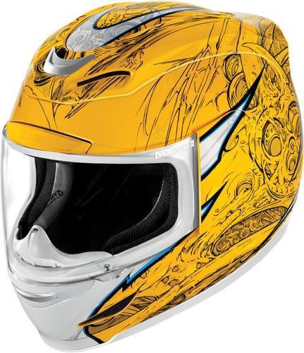 Icon airmada sportbike sb1 motorcycle helmet yellow size xxx-large