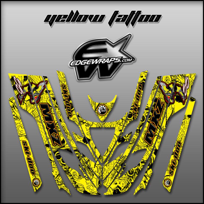 Ski doo zx sk 99, 00, 01,02,03 mxz 600 800 custom graphics - yellow tattoo