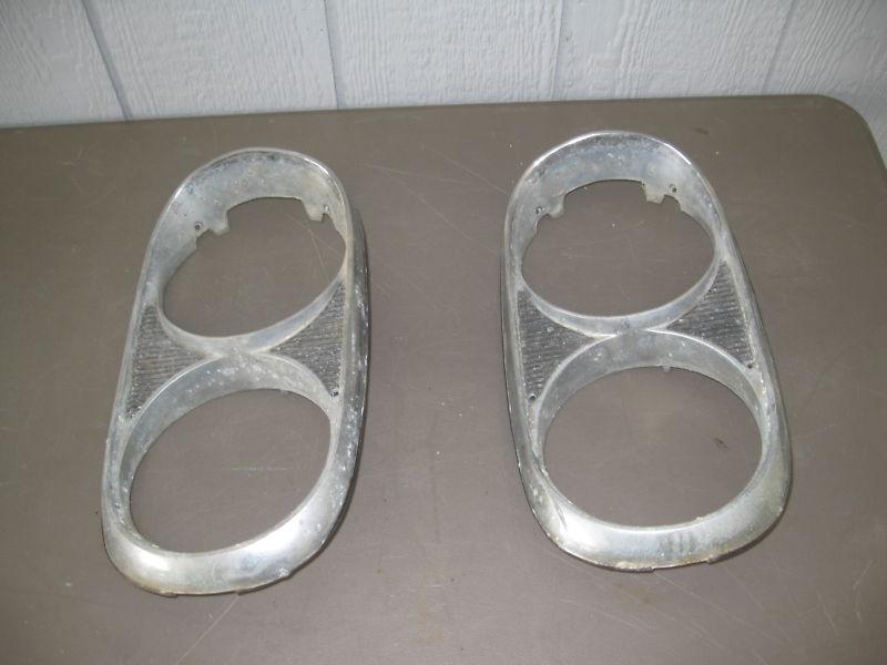 Original 1965 tempest gto lemans headlight bezel pair pontiac