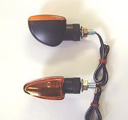 Competition werkes universal v-style short stalk amber turn signals - s9835
