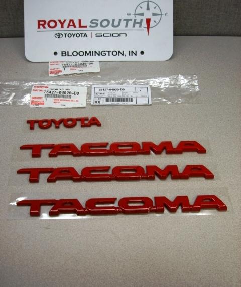 Toyota Tacoma Red Emblems Genuine OEM OE , US $95.00, image 2