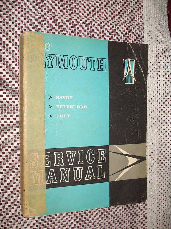 1960 plymouth shop manual original service book nr fury