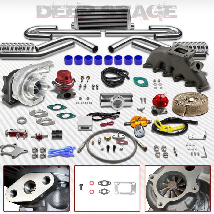 T04e t3t4 12pc turbo kit w/intercooler+manifold+wastegate 95-05 golf/94-04 jetta