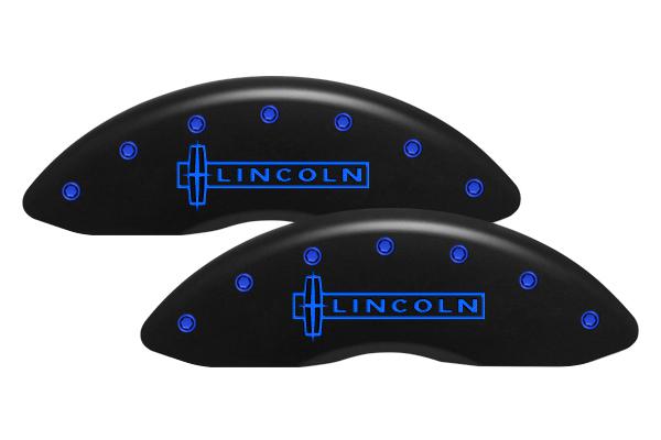 Mgp 10020-s-lcn-blm lincoln caliper covers full set blue engraved lincoln logo