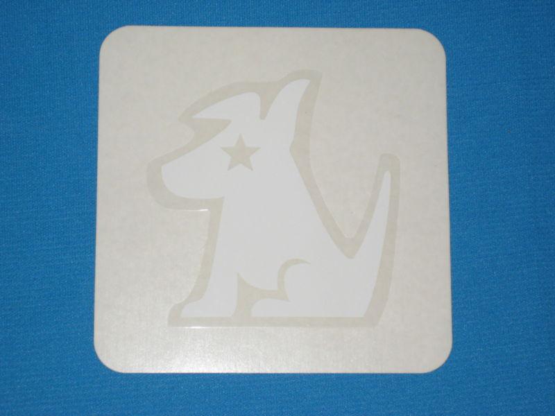 Collectable original sirius satellite radio dog window decal white w/ adhesive 