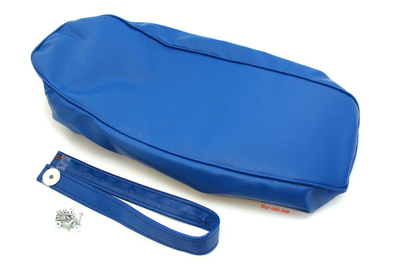 ★ honda cb77 super hawk motorcycle seat cover • 1967-1968 • blue with swoop ★