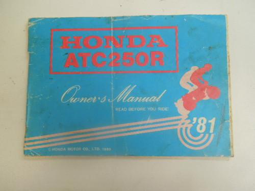 Honda atc250r owner's manual atc 250r 1981