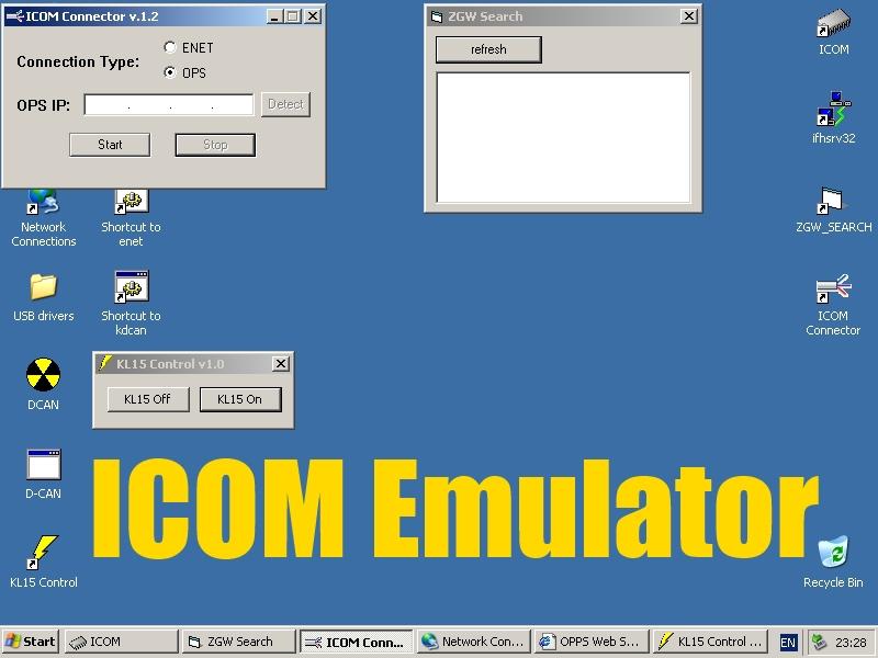 Icom emulator 3.0 bmw for ista-ista/p using usb d-can,ops,enet cable
