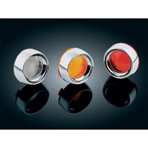 7808001 kuryakyn 2107 deep dish bezels with lenses, smoke (pr)