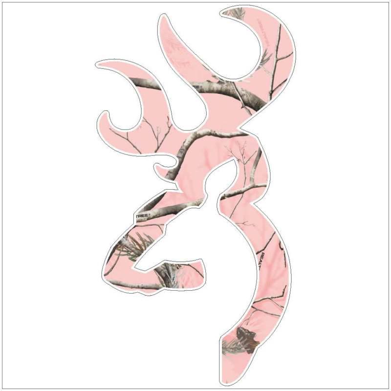 Pink camo browning buckhead decal
