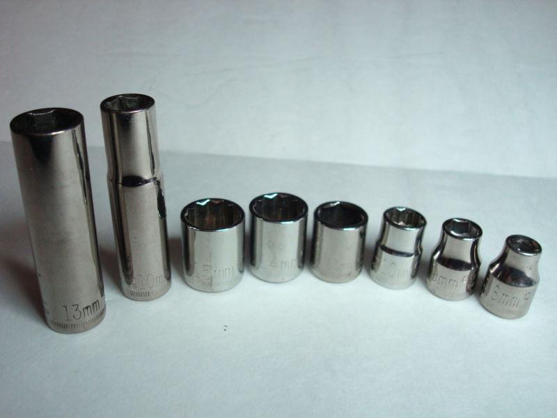 Craftsman 3/8 inch drive metric sockets  8 pc lot