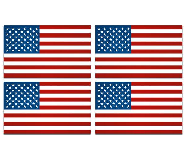 American flag decal 3"x1.5" 4 pack old glory usa vinyl hard hat sticker u5ab