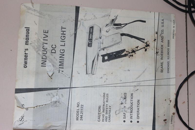 SEARS Inductive DC Timing Light 244-21172 with owner's manual made in U.S.A., US $9.99, image 4