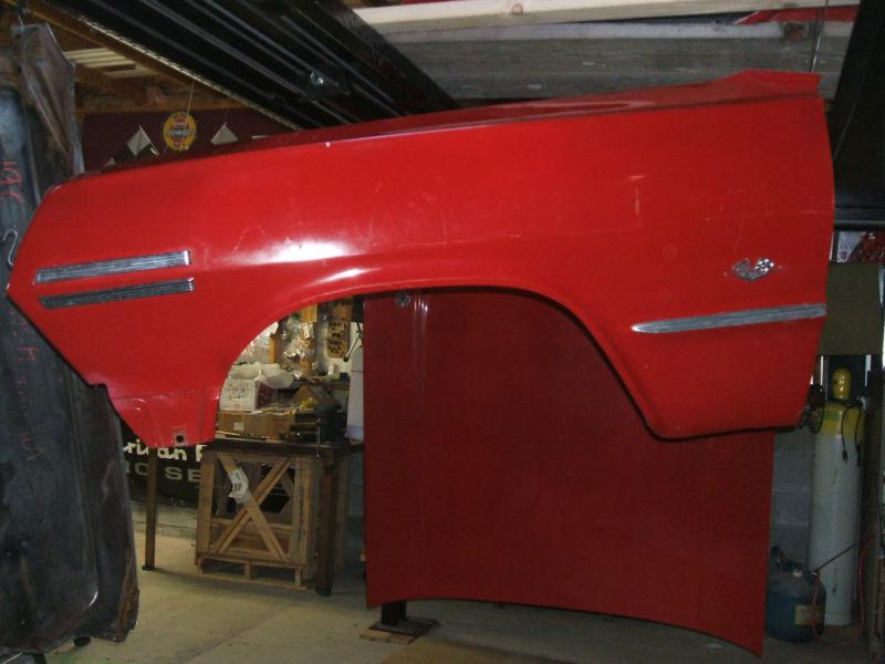 63 chevy impala ss driver/left/front fender (fits 63 impala)