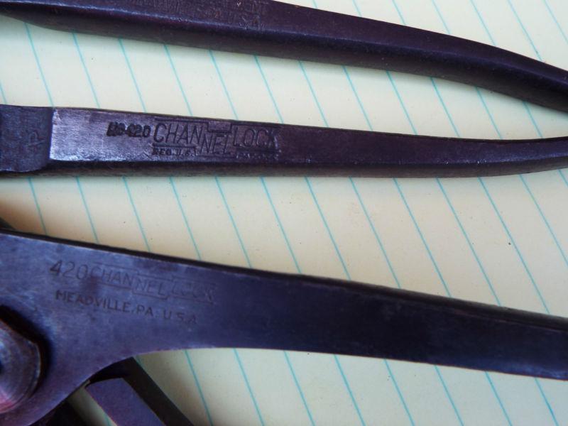 CHANNEL-LOCK Vintage Joint Pliers No. 420 Lot Of 2 Meadville, PA. USA, US $5.99, image 2