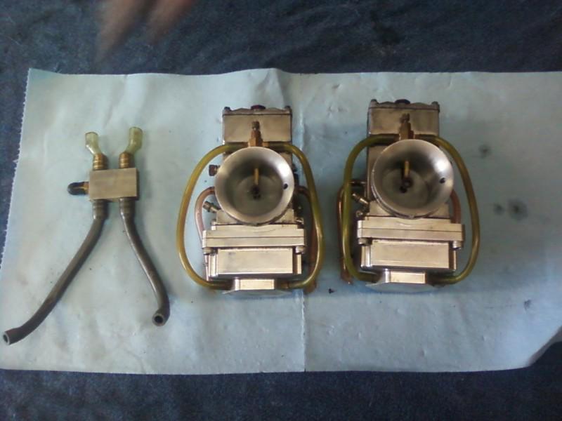 Banshee lectron 40mm alchy carbuerators with billet float bowls drag race