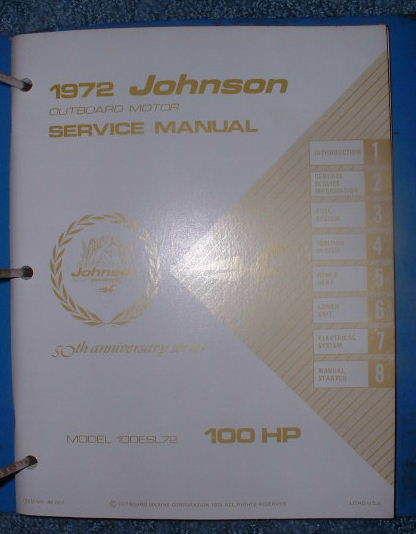 *1972 johnson 100hp service manual (super nice)