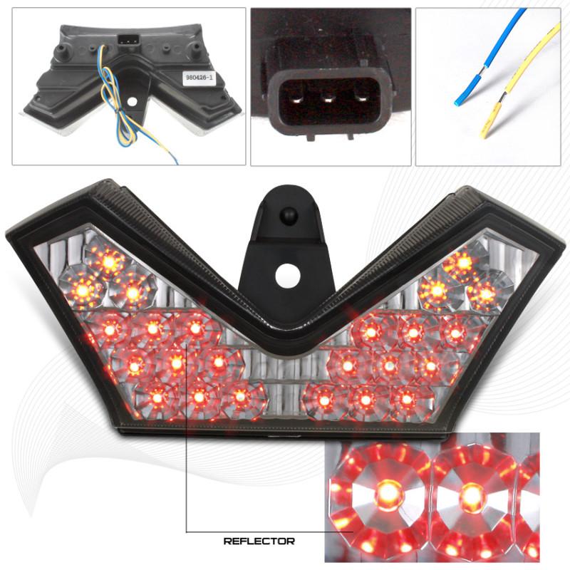 2006 07 kawasaki zx14 zx14r zx 14r led tail brake signal lamp light smoke 1400