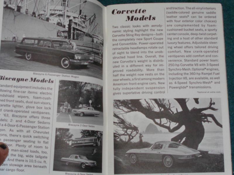 1963 CHEVROLET STORY / BOOK / MANUAL / ORIGINAL CAR / CORVETTE / TRUCK, US $27.50, image 5