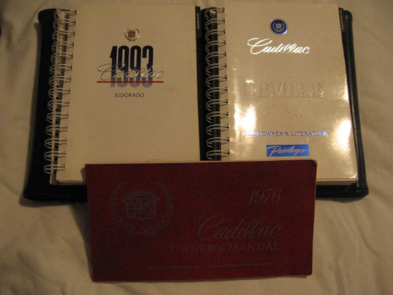 Cadillac owner's manuals lot of 3