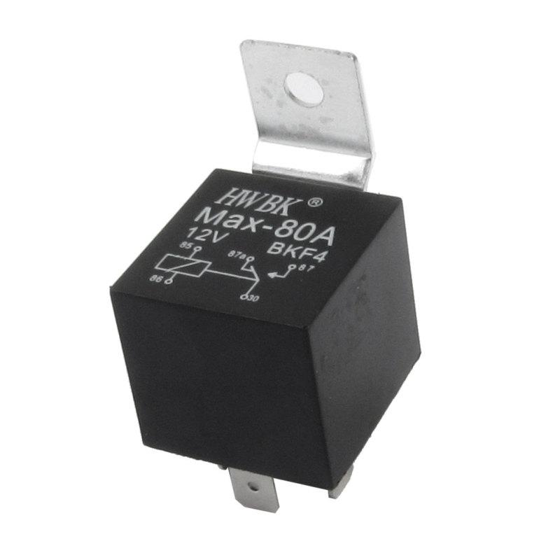 Alarm car relay switch power 5-pin spdt no nc 5mm rail 12 volts 80 amp