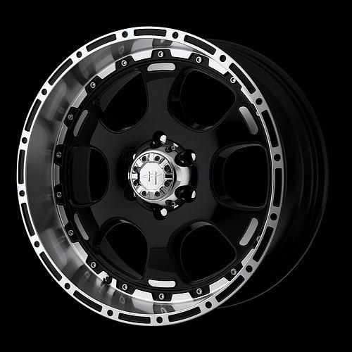 17" x 8" helo he842 gloss black machined compass liberty f250 f350 wheels rims