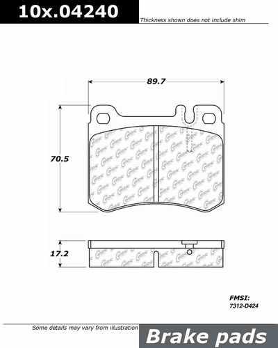 Centric 100.04240 brake pad or shoe, front