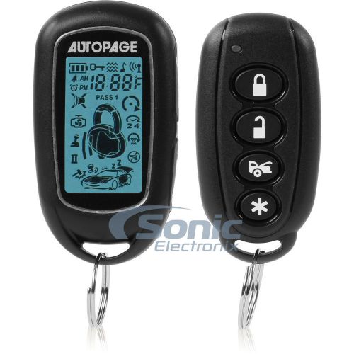 Autopage rf427p 2-way keyless entry car alarm security system w/ lcd &amp; 4-button