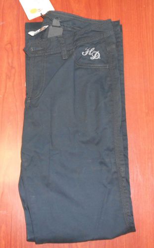 Harley davidson womens black poplin roll pants 96251-12vw