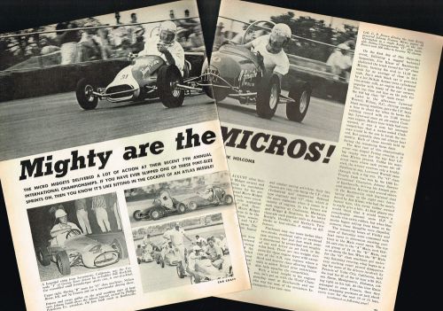Vintage midget micro racing article, 1962