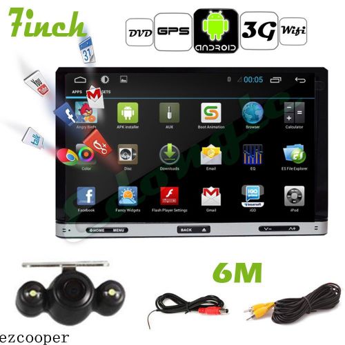 2 din 7 inch android car in-dash dvd cd player bt radio 3g wifi gps navi camera
