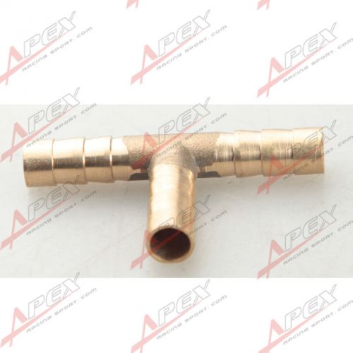 8mm brass barbed t piece 3 ways tee fuel hose joiner adapter fitting