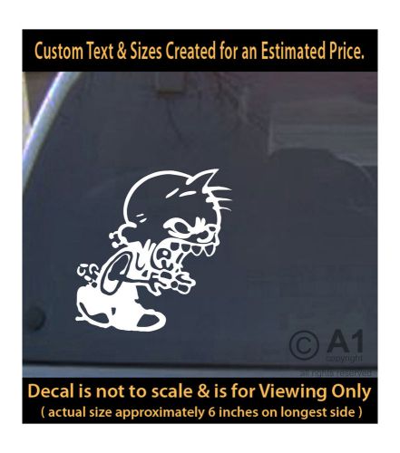 Zombie boy angry 6 inch vinyl decal for car truck home race  laptop more sp3_216