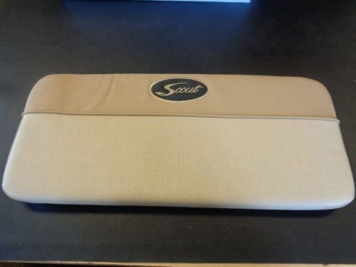 Scout 222 sf tan bow back cushion uh816d 28 1/2" x 12 1/2" marine boat