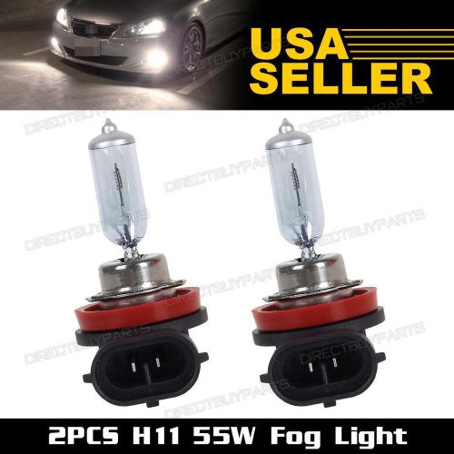 1pair h11 halogen bulb fog driving lamp auto headlamp 55w 8000k white for ford