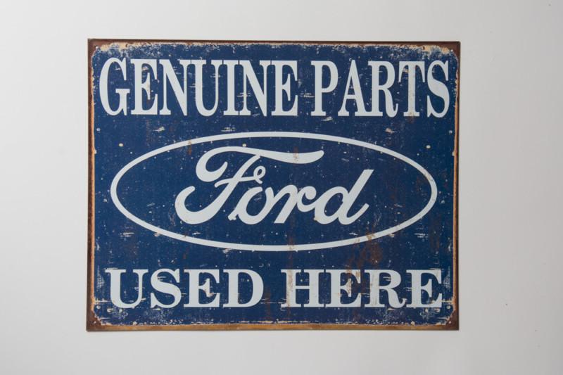 Vintage auto truck tin metal sign ford muscle car hot rod classic race 0112