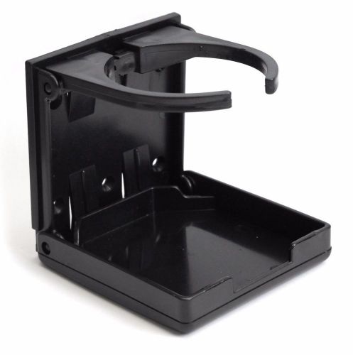 Black folding adjustable beverage/drink cup holder boat marine rv