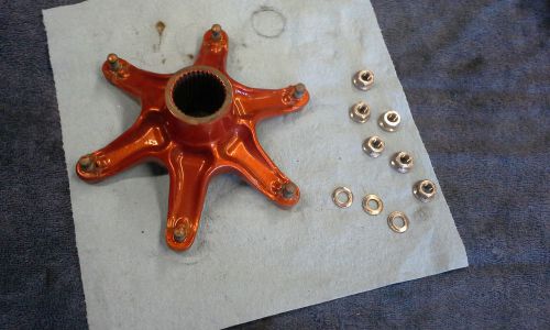 Banshee rear sprocket carrier powder coated burnt orange with stainless hardware