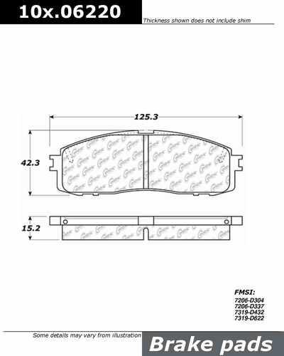 Centric 105.06220 brake pad or shoe, rear-posi-quiet ceramic w/shims-preferred