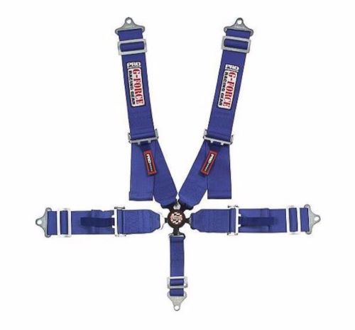 G-force 7000bu blue fia rated 5-point pull-down camlock shoulder harness set