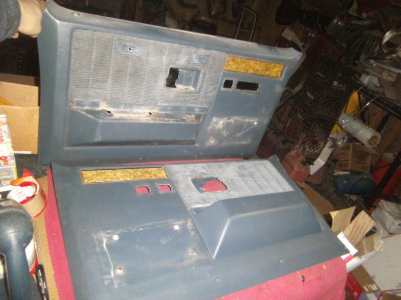 Chevy chevrolet truck gmc door panel panels set right left dk blue oem k30 power