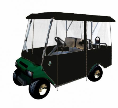 Drivable 4 person golf car cart cover enclosure black
