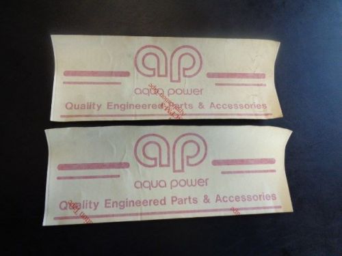 Aqua power decal pair ( 2 ) pink 13 7/8&#034; x 5&#034; marine boat