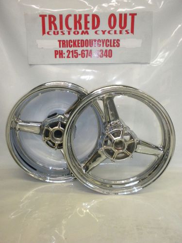 99-02 yamaha yzf r6 factory chrome wheel exchange chrome oem rims 2000 2001-2002