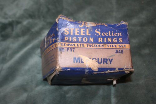 Barn find new< nos pedrick mercury piston rings f17