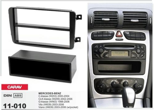 Carav 11-010 1din car radio dash kit panel for benz c, clk, g; viano; vito w/poc