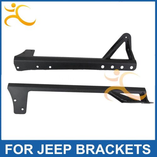 07-15 jeep wrangler jp led light bar metal upper windshield mounting brackets