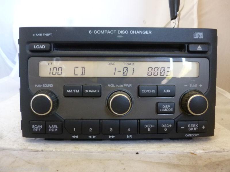 06-08 honda pilot radio 6 cd xm dvd rear control & theft code 39100-stw-a300  *