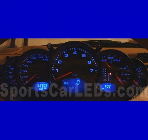 Porsche 996 boxster instrument panel gauge leds kits - blue